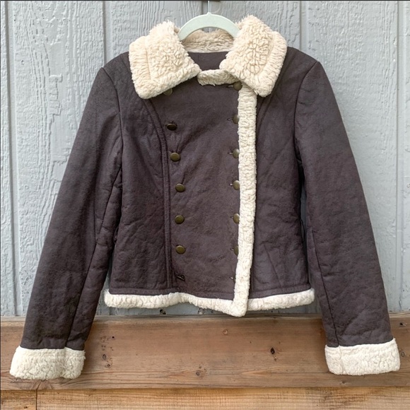 Vintage custom made Sherpa button hooded jacket - Picture 2 of 8